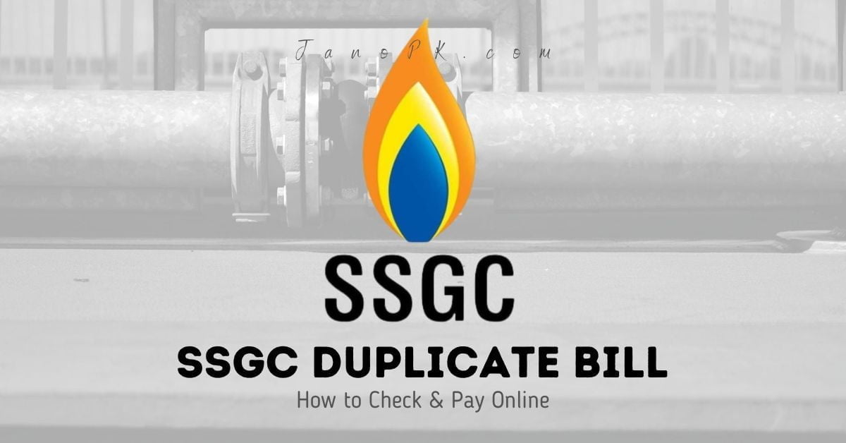 SSGC Duplicate Bill: How to Check & Pay Online